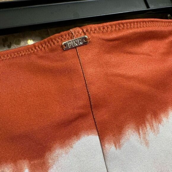 PINK Victorias Secret Active Pink Brown Tie Dye Swim Bottoms Small NWT - Picture 4 of 4